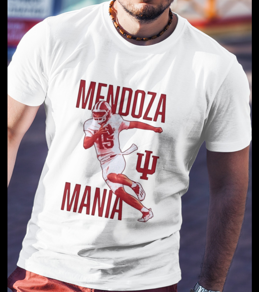 Mendoza Mania Indiana Hoosiers Football Player Action Icon IU T-Shirt