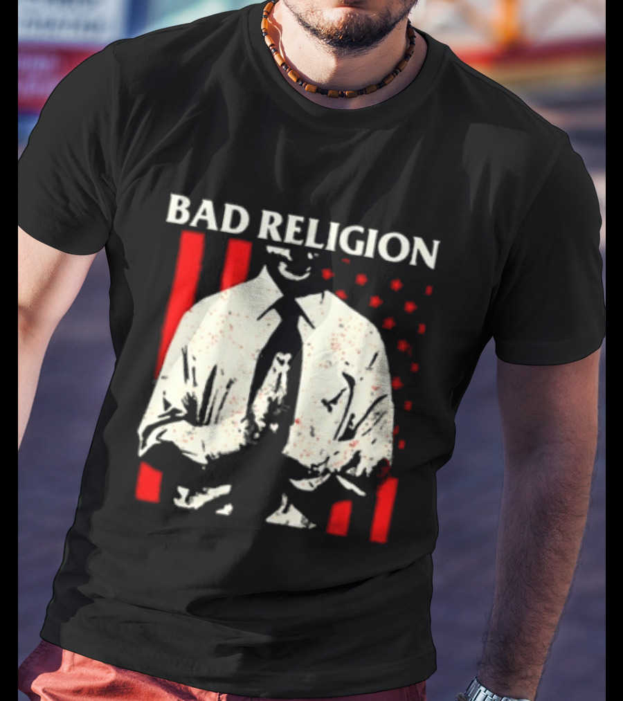 Bad Religion The Empire Strikes First Tour 2026 Vintage Suit Red Stripes T-Shirt