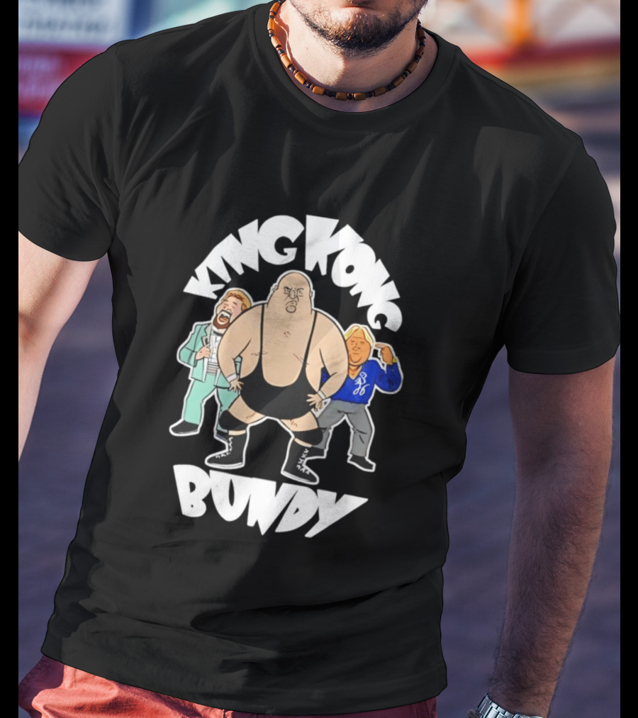 King Kong Bundy Wrestling Managers Cartoon T-Shirt