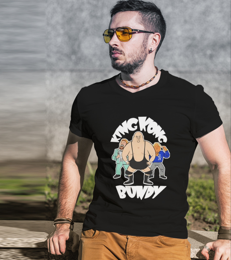 King Kong Bundy Wrestling Managers Cartoon T-Shirt