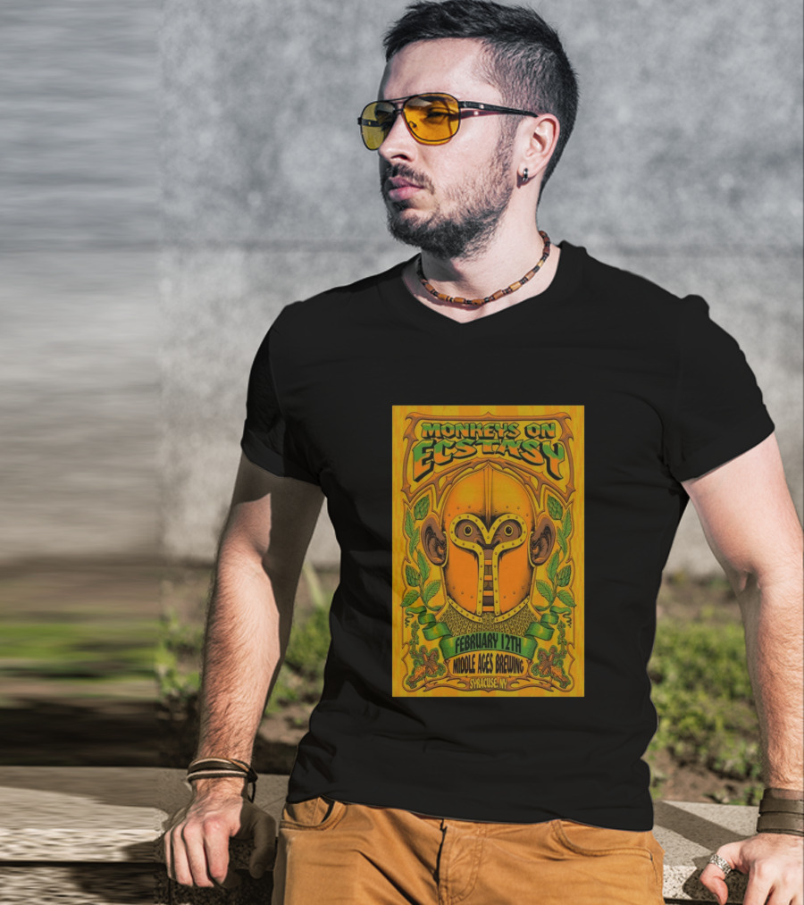 Monkeys On Ecstasy February 12th Middle Ages Brewing Syracuse NY T-Shirt