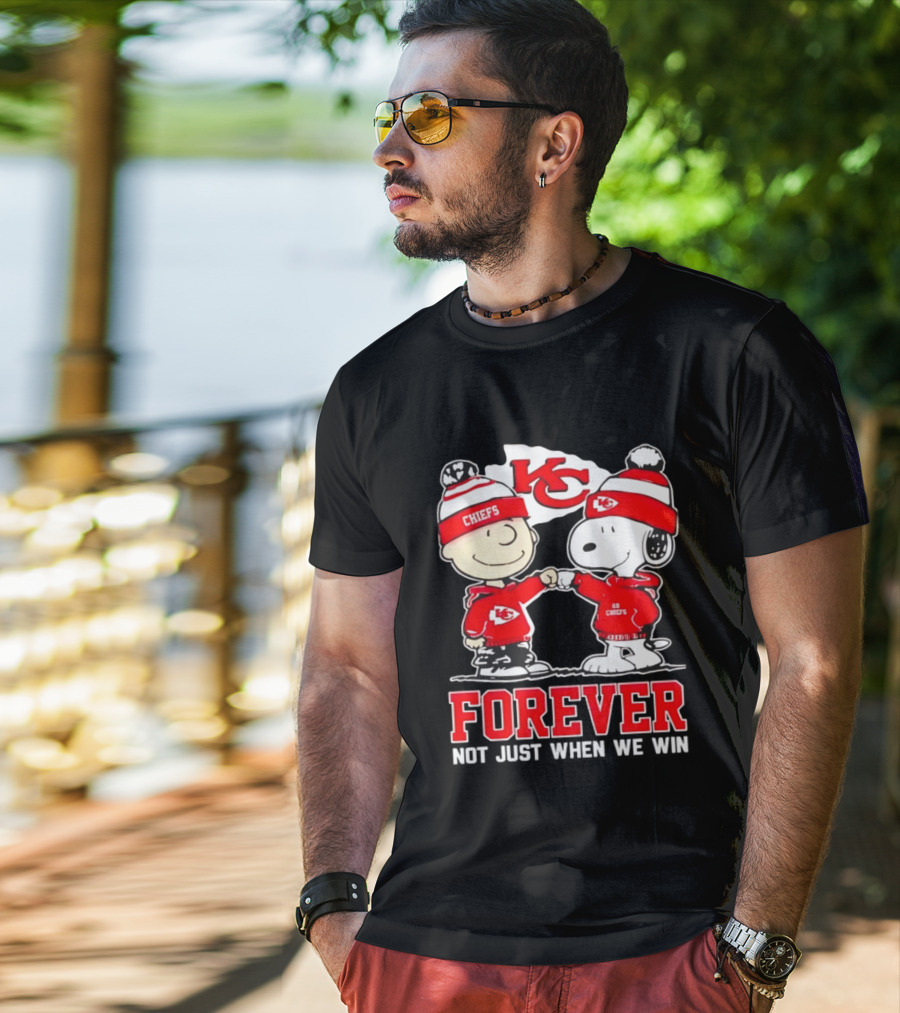 Peanut Snoopy Charlie Brown KC Chiefs Forever Not Just When We Win T-Shirt