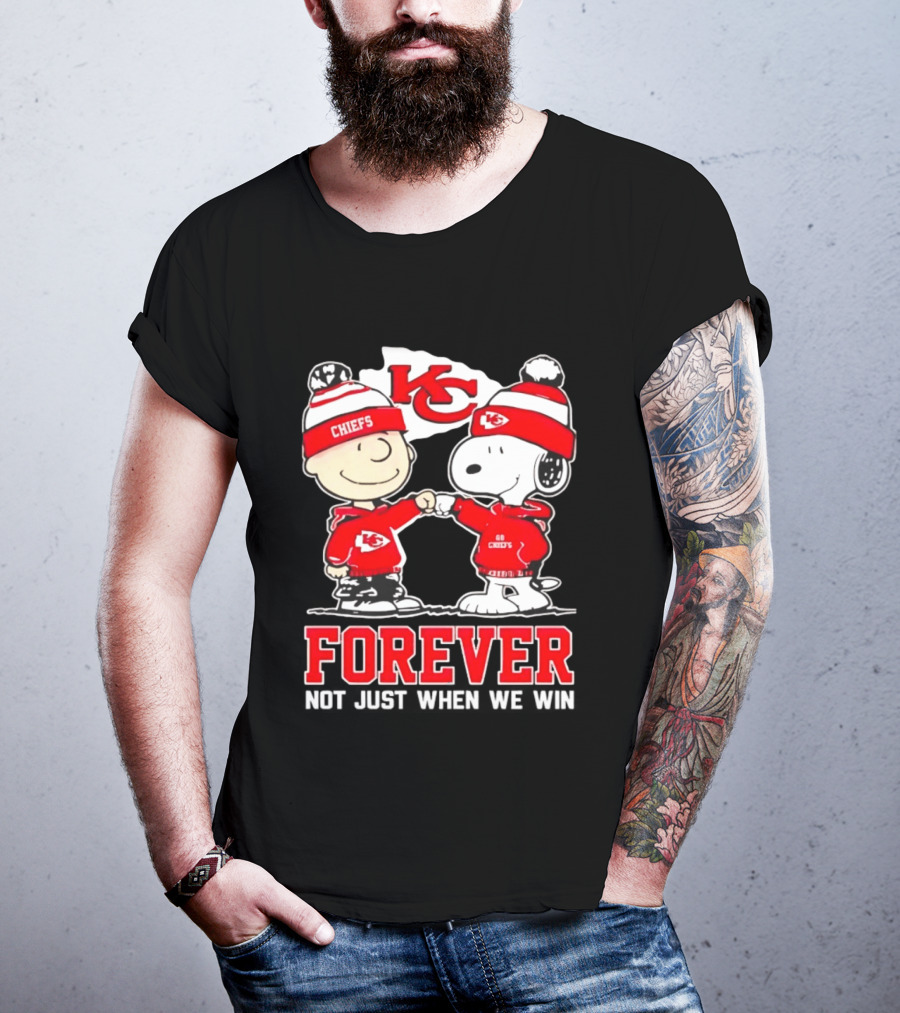 Peanut Snoopy Charlie Brown KC Chiefs Forever Not Just When We Win T-Shirt