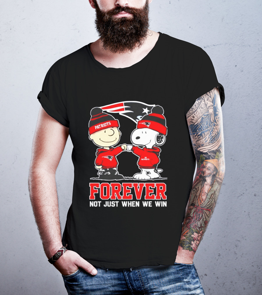Peanut Snoopy Charlie Brown Patriots Forever Not Just When We Win T-Shirt