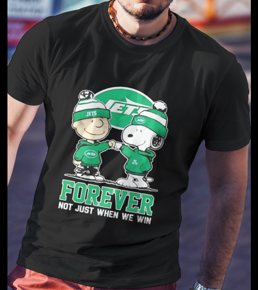 Peanuts Snoopy Charlie Brown Jets Forever Not Just When We Win T-Shirt