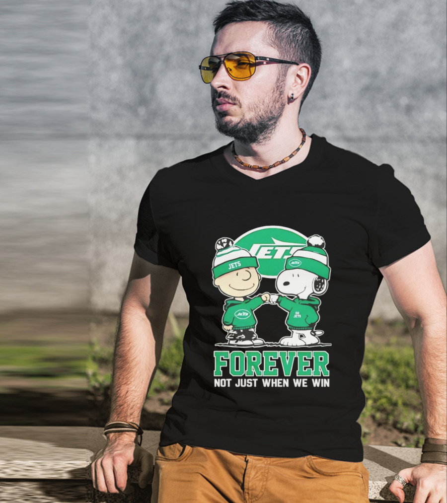 Peanuts Snoopy Charlie Brown Jets Forever Not Just When We Win T-Shirt