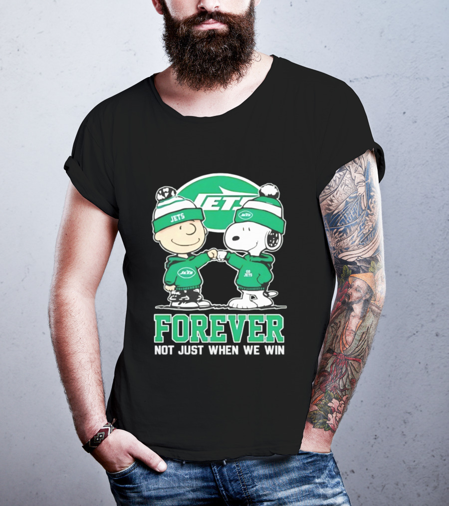 Peanuts Snoopy Charlie Brown Jets Forever Not Just When We Win T-Shirt