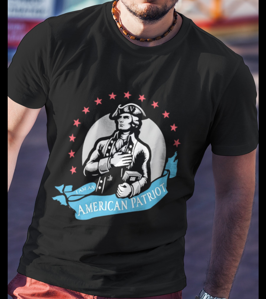 I Am An American Patriot Historical Figure With Stars T-Shirt