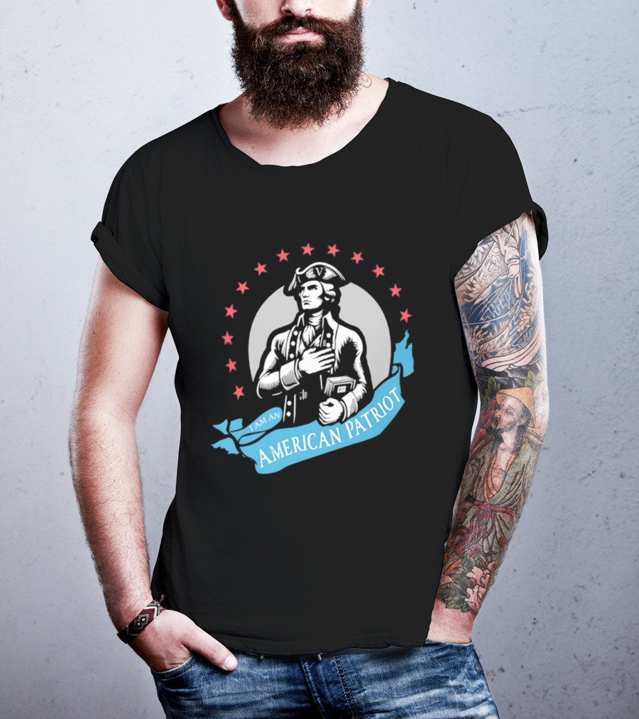 I Am An American Patriot Historical Figure With Stars T-Shirt