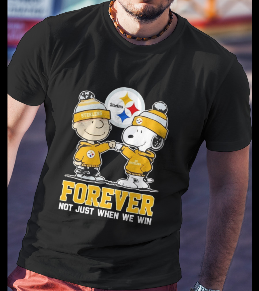 Peanut Snoopy Charlie Brown Steelers Forever Not Just When We Win T-Shirt