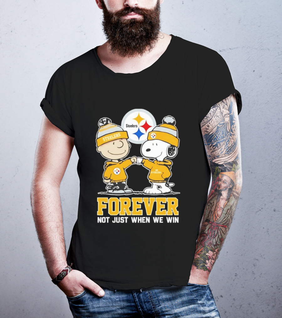 Peanut Snoopy Charlie Brown Steelers Forever Not Just When We Win T-Shirt