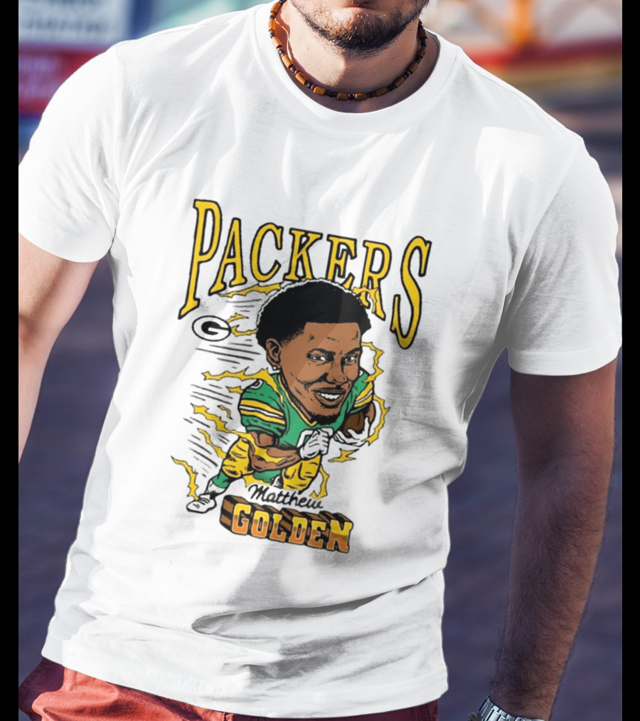 Packers Matthew Golden Caricature Homage T-Shirt