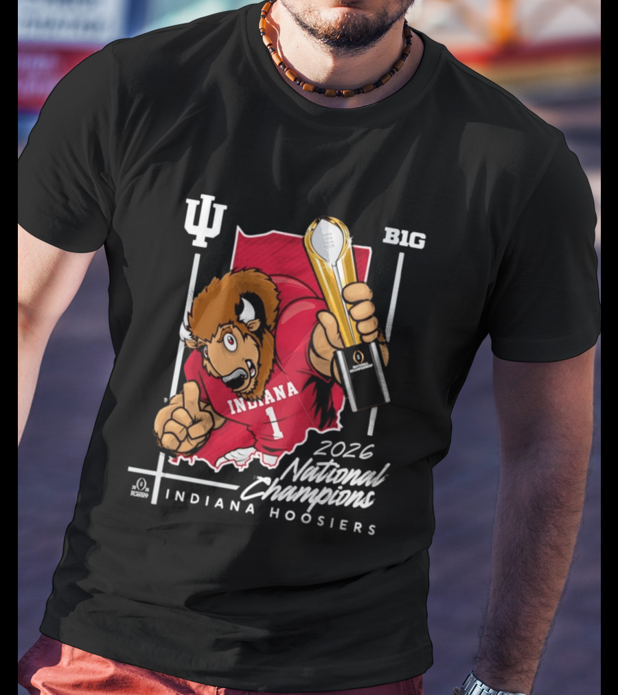 Indiana Hoosiers National Champs 2025 Trophy Victory B1G Indiana T-Shirt