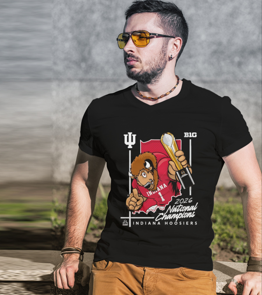 Indiana Hoosiers National Champs 2025 Trophy Victory B1G Indiana T-Shirt