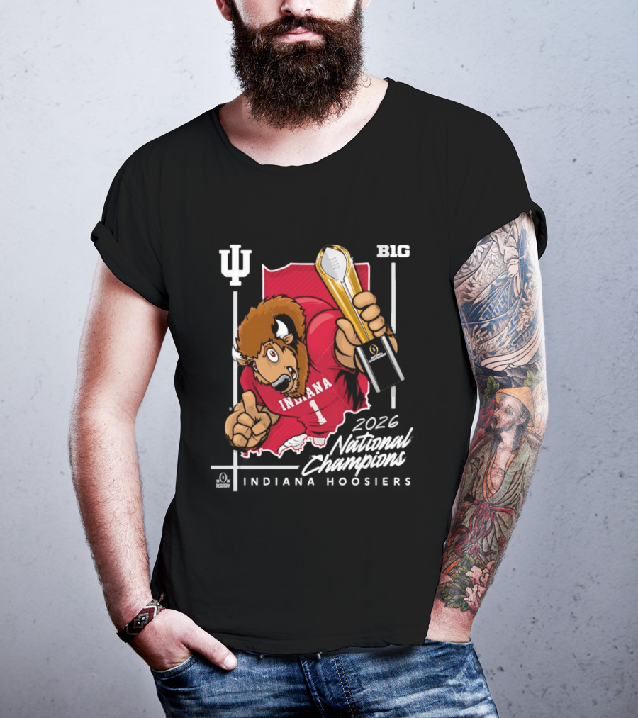 Indiana Hoosiers National Champs 2025 Trophy Victory B1G Indiana T-Shirt