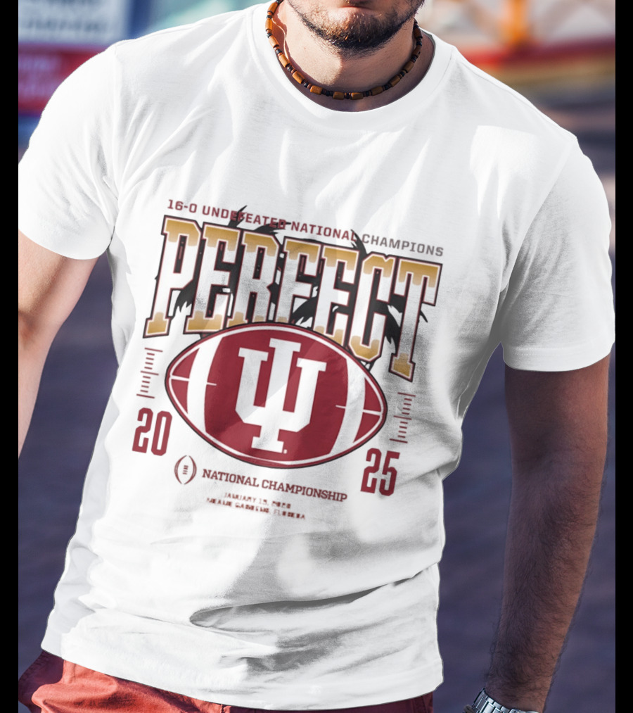 Indiana Hoosiers 2025 Perfect Season Undefeated National Champions Football T-Shirt