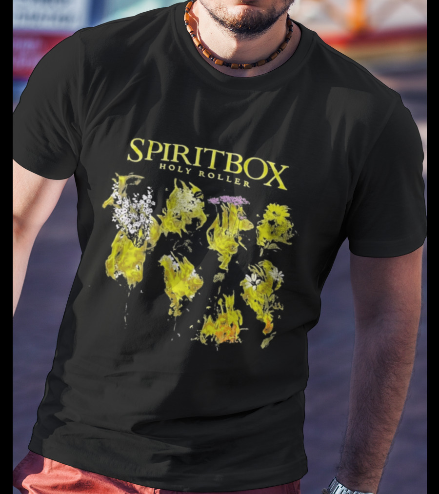 SPIRITBOX Holy Roller Yellow Floral T-Shirt