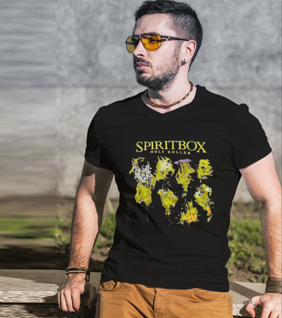 SPIRITBOX Holy Roller Yellow Floral T-Shirt