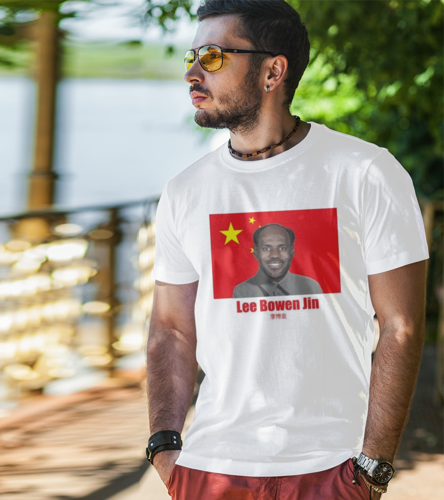 China Flag Parody Lee Bowen Jin Lebron James T-Shirt