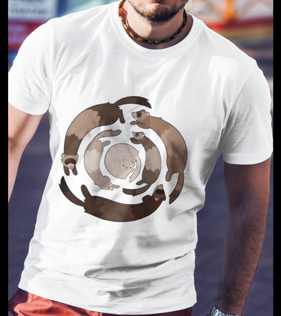 Pirate Software Humane World Animals Ferret Circle T-Shirt