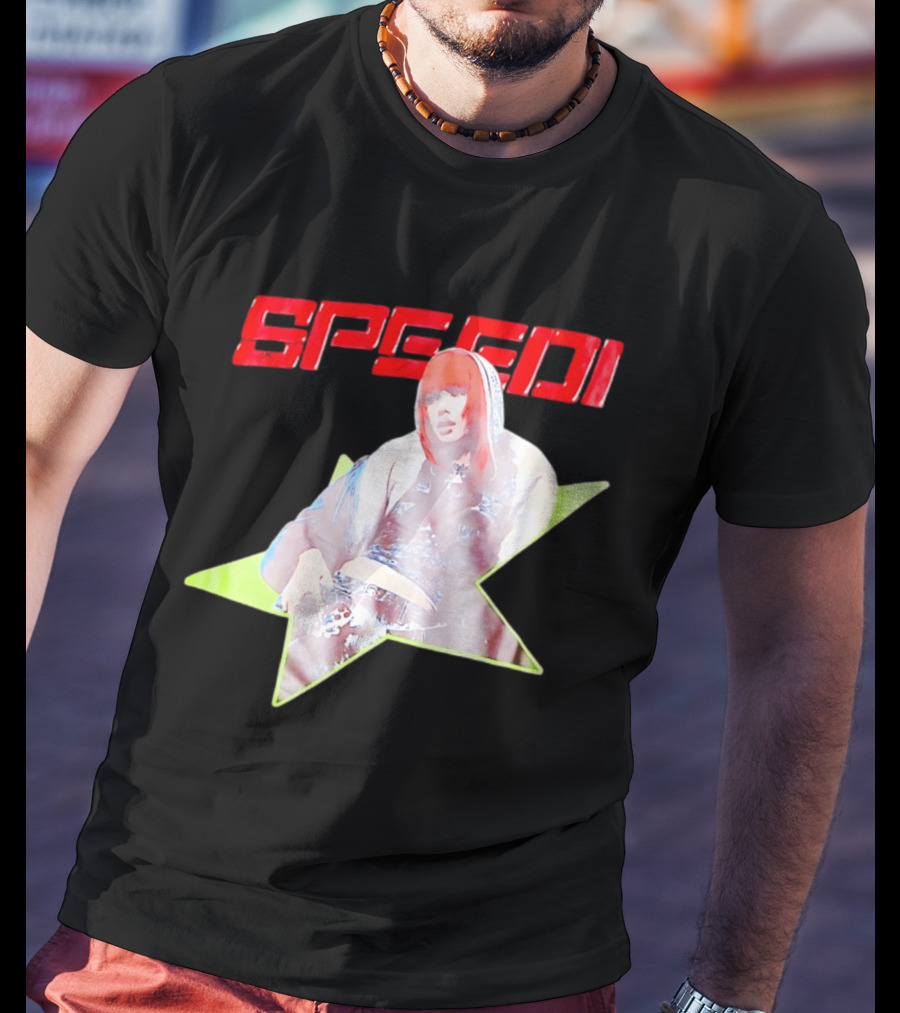 Lisa X AlterEgo Speedi Red Text Star T-Shirt