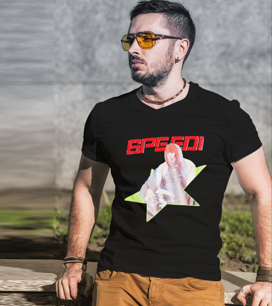 Lisa X AlterEgo Speedi Red Text Star T-Shirt