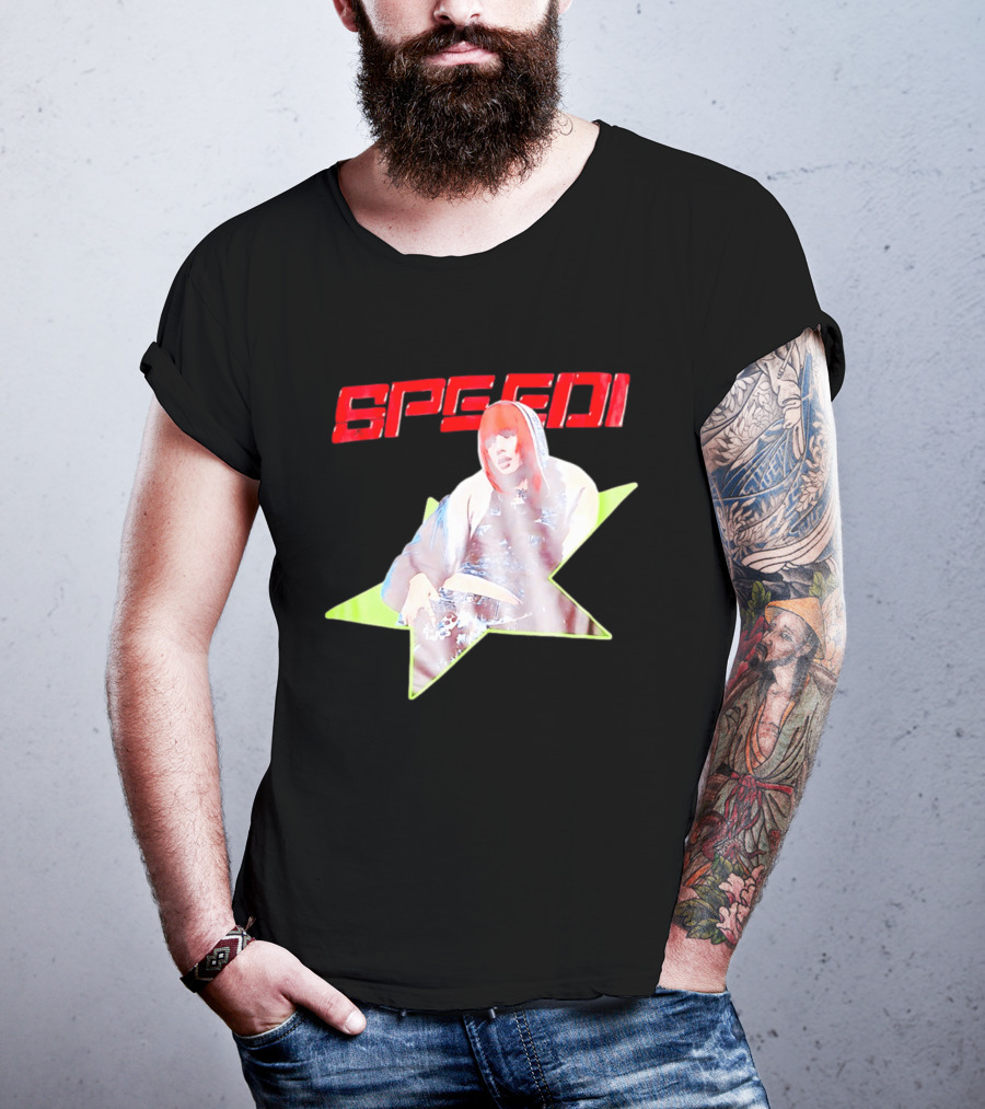 Lisa X AlterEgo Speedi Red Text Star T-Shirt