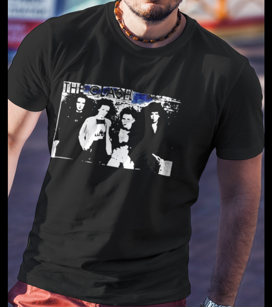 The Clash Band With Monochrome T-Shirt