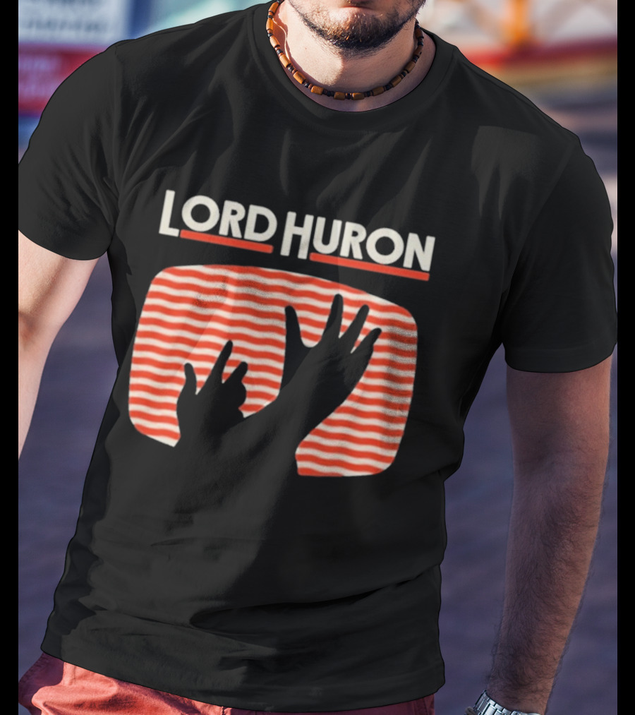 Lord Huron Signals Hand Red Stripes T-Shirt