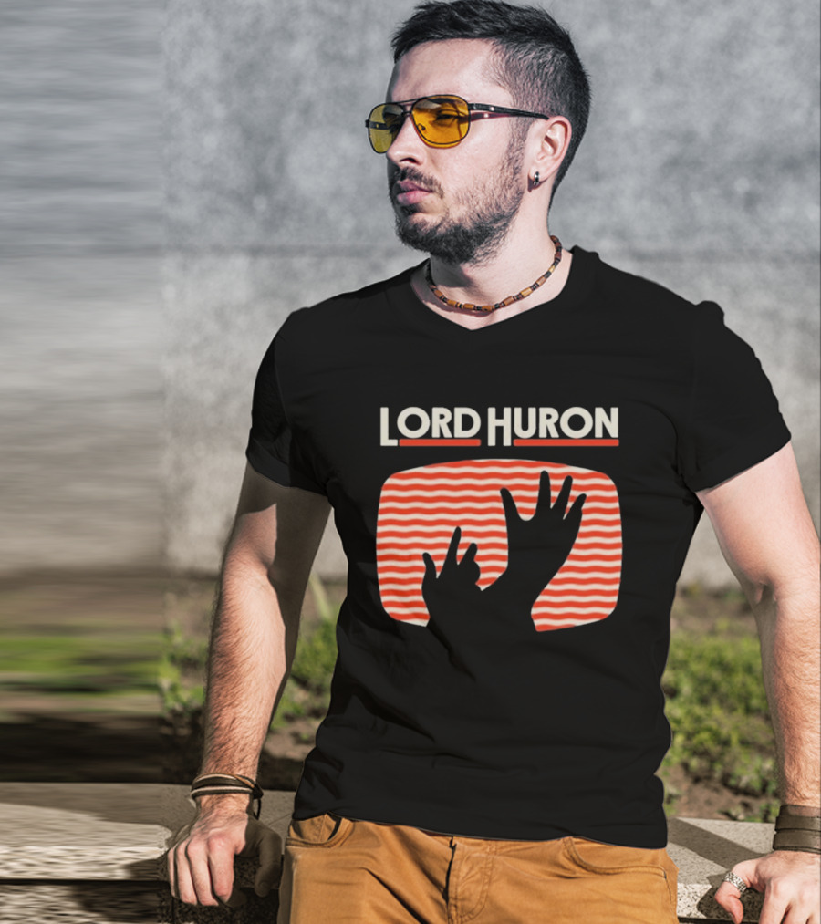 Lord Huron Signals Hand Red Stripes T-Shirt