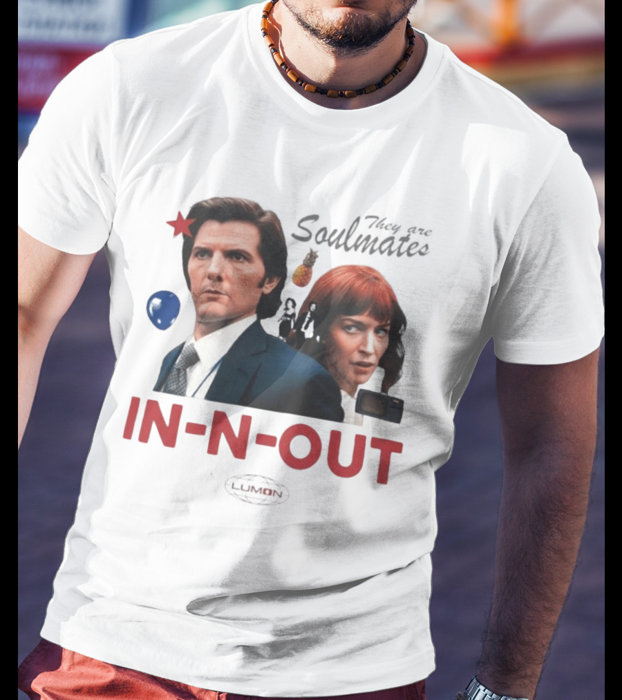 Severance They Are Soulmates IN N OUT Retro Style Pop Culture Reference T-Shirt