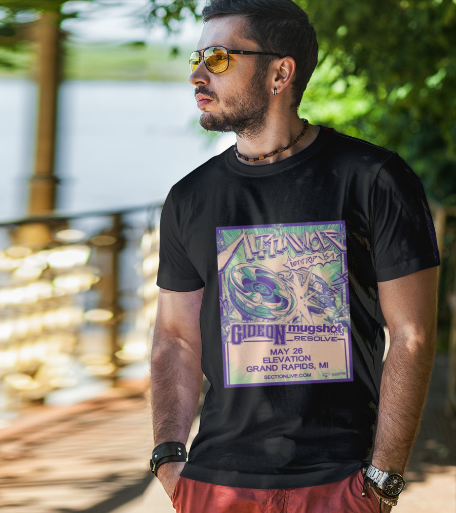 Alpha Wolf Let It Rip USA Tour 2026 May 26 Grand Rapids MI Gideon Shot Resolve T-Shirt