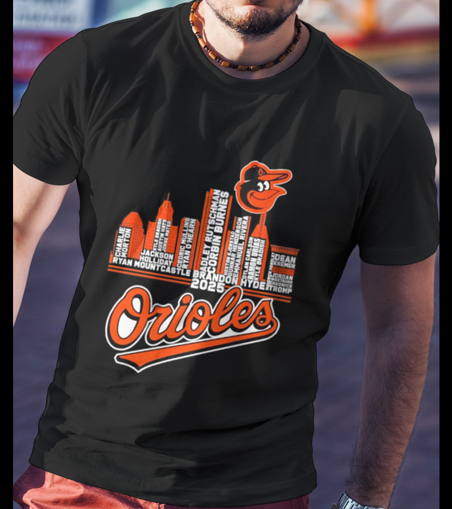 Baltimore Orioles City Skyline 2025 T-Shirt