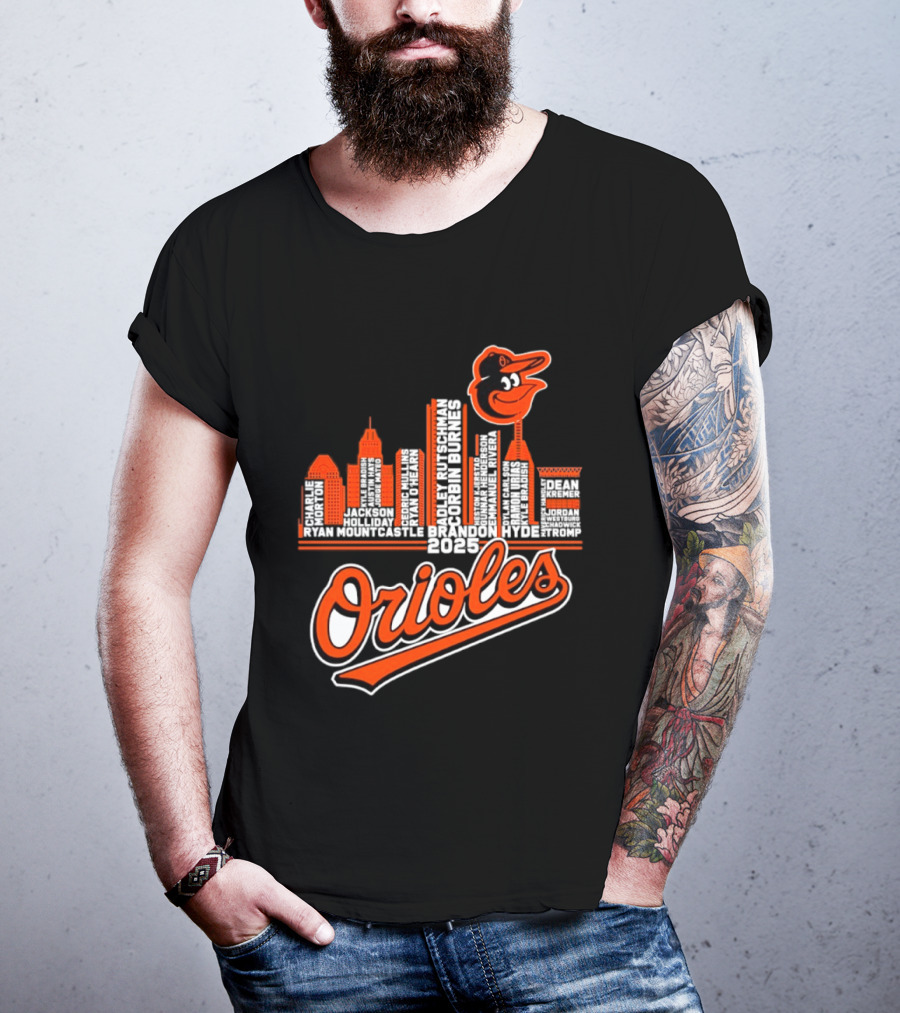 Baltimore Orioles City Skyline 2025 T-Shirt