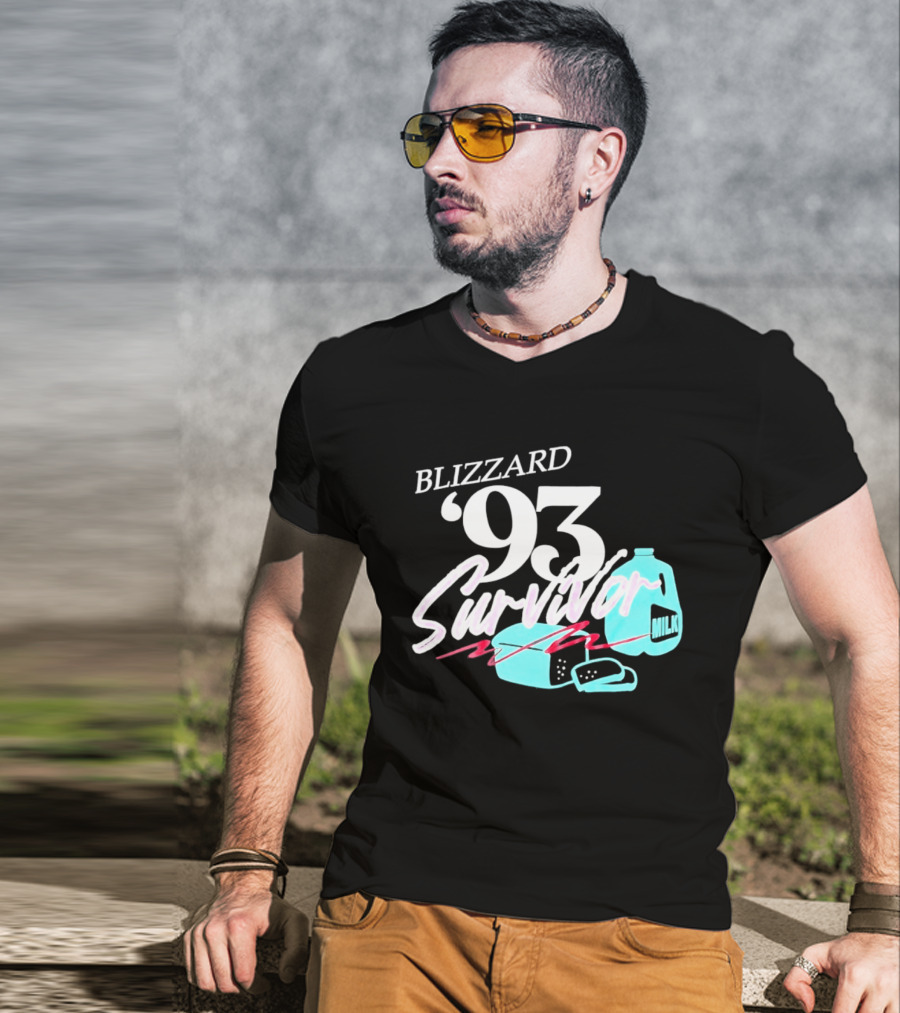 Blizzard '93 Survivor Milk Bread Humor T-Shirt