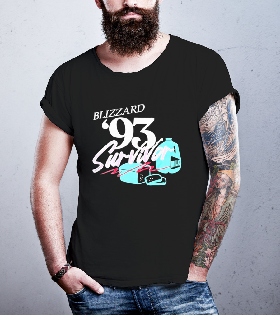 Blizzard '93 Survivor Milk Bread Humor T-Shirt