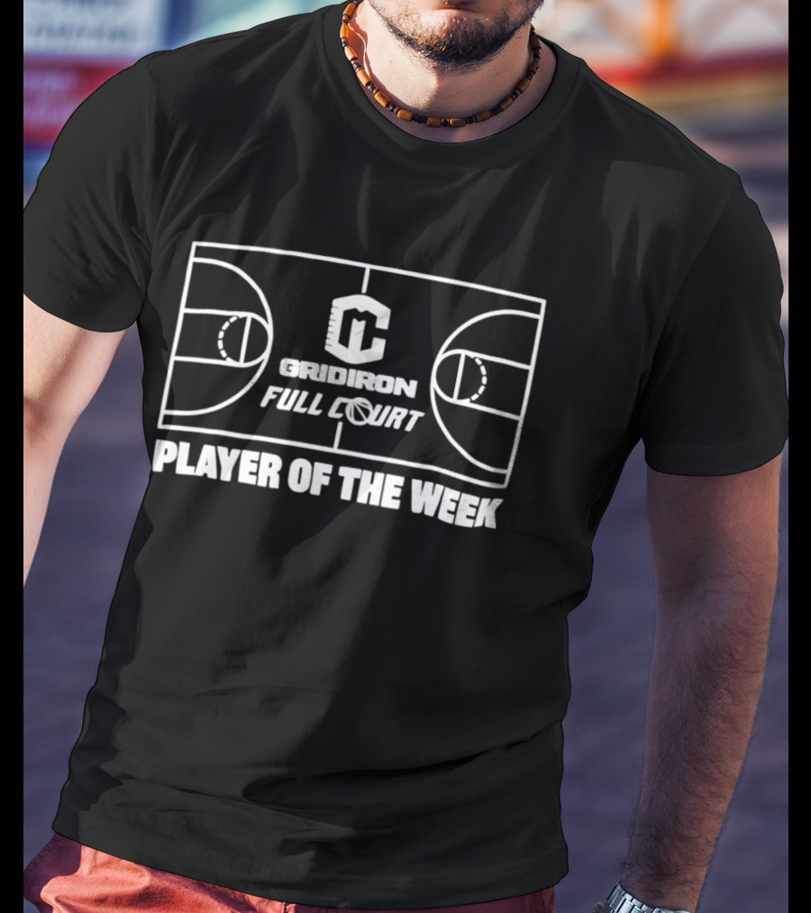 CM Gridiron Full Court Player Of The Week Basketball Court T-Shirt
