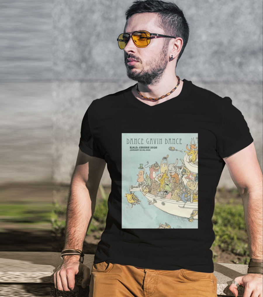Dance Gavin Dance E.N.D. Cruise 2026 January 22 26 Whimsical Animal Party T-Shirt