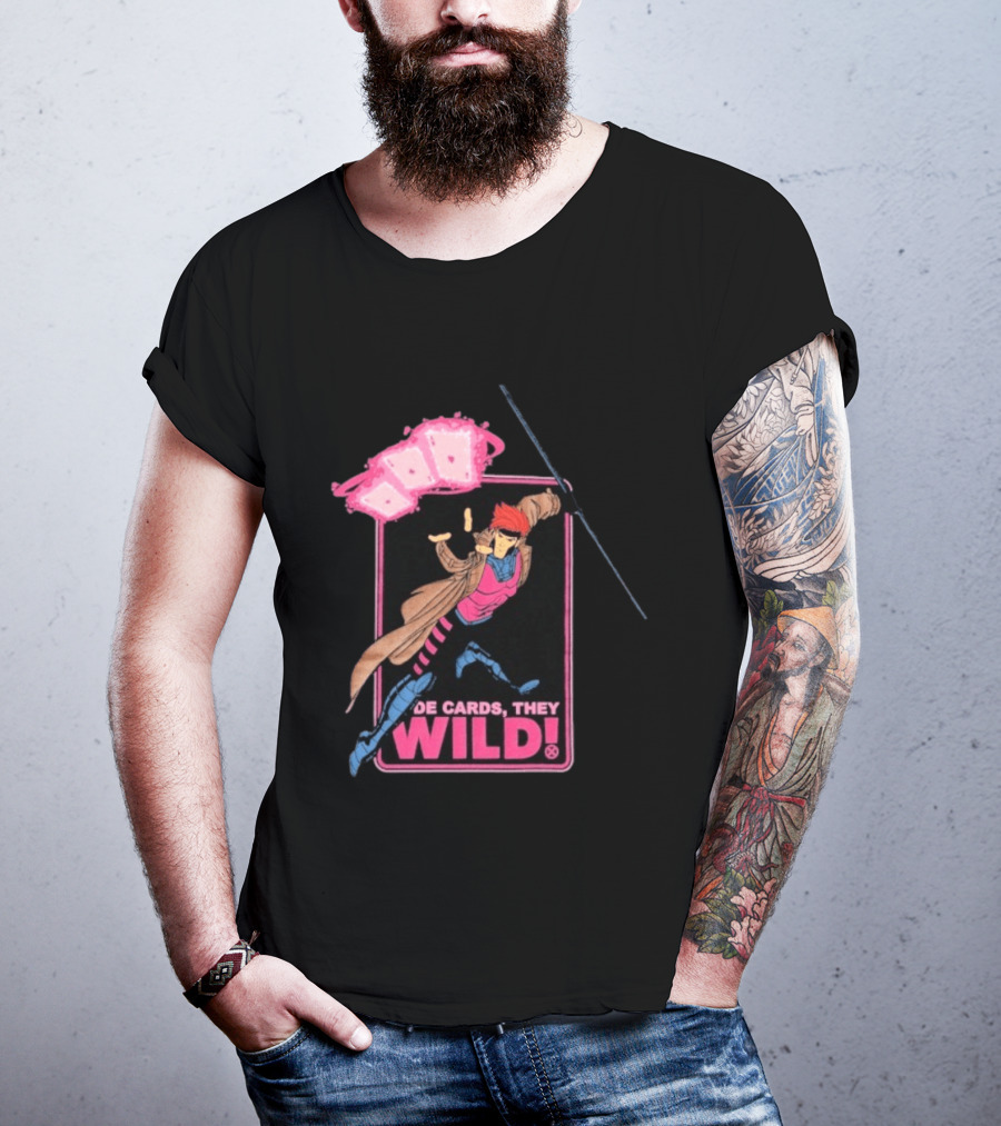 X Men 97 De Cards They Wild Aces Gambit Playing Cards T-Shirt