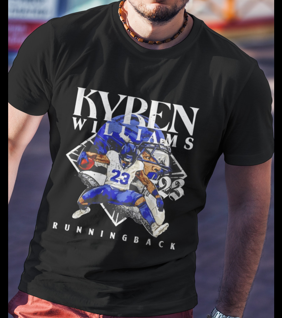 Kyren Williams 23 Los Angeles Rams Hurdle Running Back 2023 T-Shirt