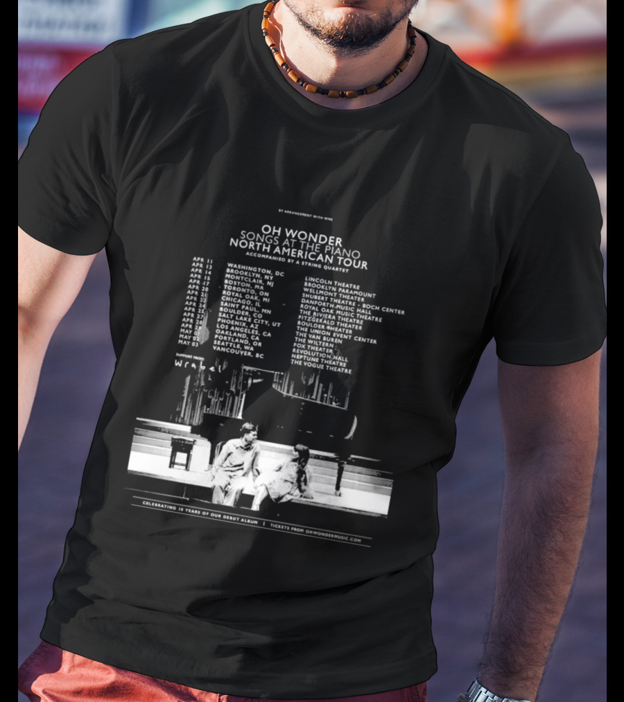 Oh Wonder Songs At The Piano North American Tour 2026 Dates And Venues T-Shirt