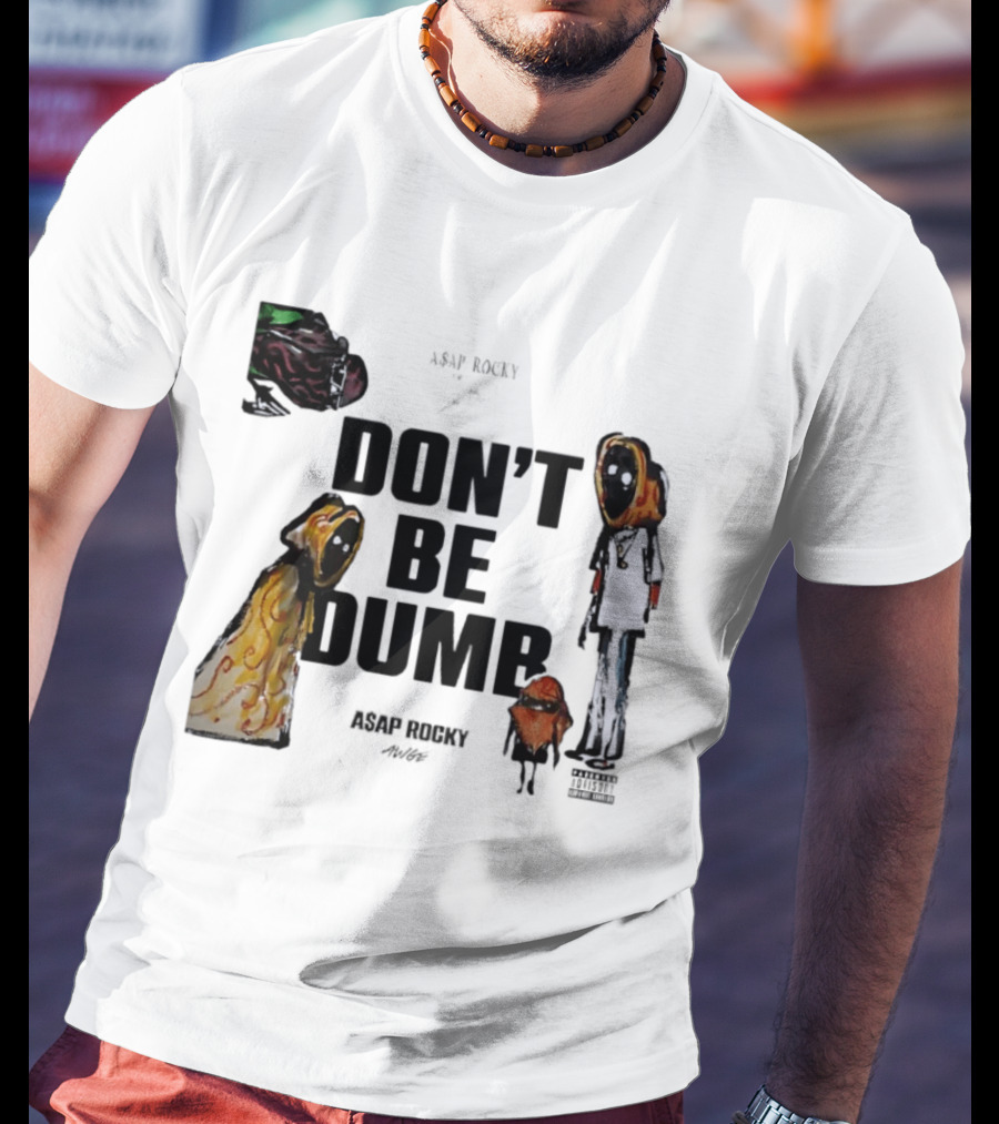 ASAP Rocky X Tim Burton Don't Be Dumb Character Collab T-Shirt