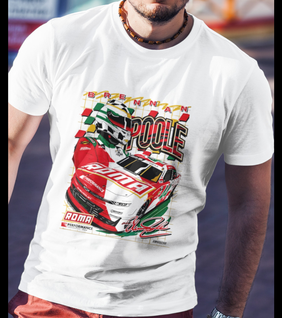 Brennan Poole 44 Roma Performance Motorsports Racing Suit Daytona Race Day T-Shirt