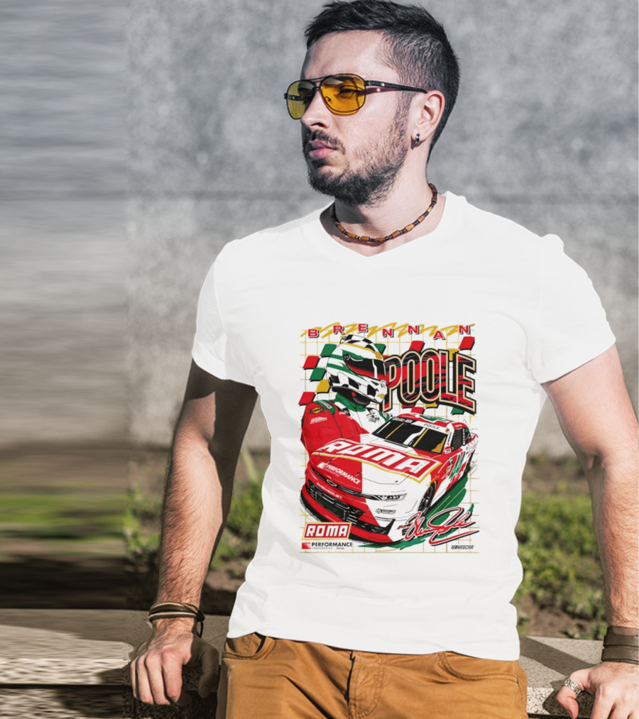 Brennan Poole 44 Roma Performance Motorsports Racing Suit Daytona Race Day T-Shirt
