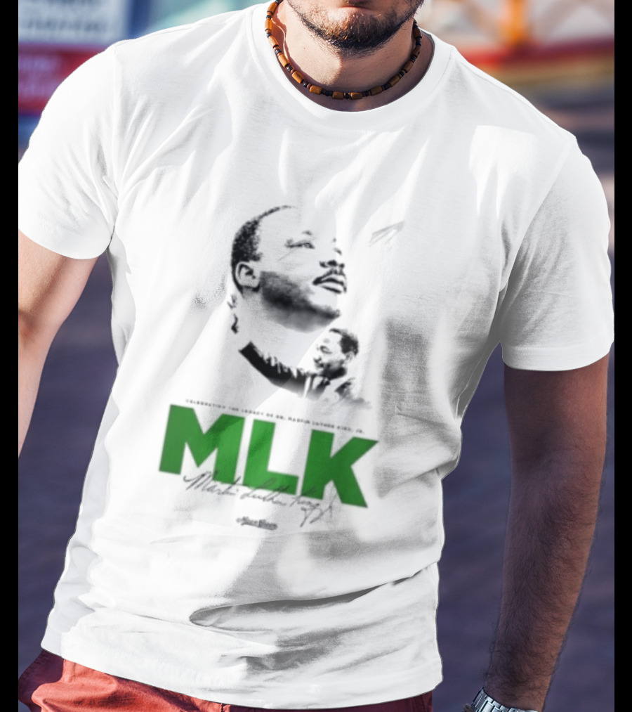 MLK Dr Martin Luther King Jr Bold Green T-Shirt