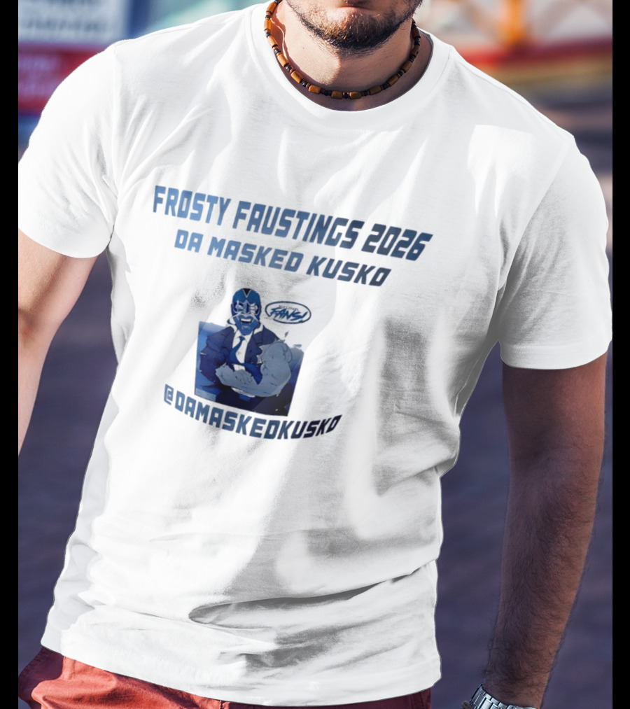 Frosty Faustings 2026 Da Masked Kusko @Damaskedkusko Comic T-Shirt
