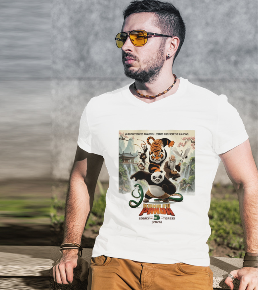 Kung Fu Panda 5 Legacy Of The Tigress 2026 When The Tigress Awakens Legends Rise T-Shirt