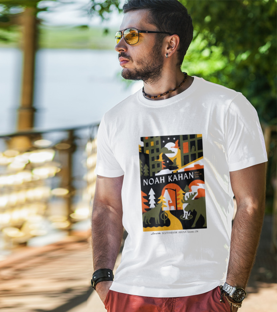 Noah Kahan April 6 14 16 2024 Toronto Wildlife Cityscape T-Shirt