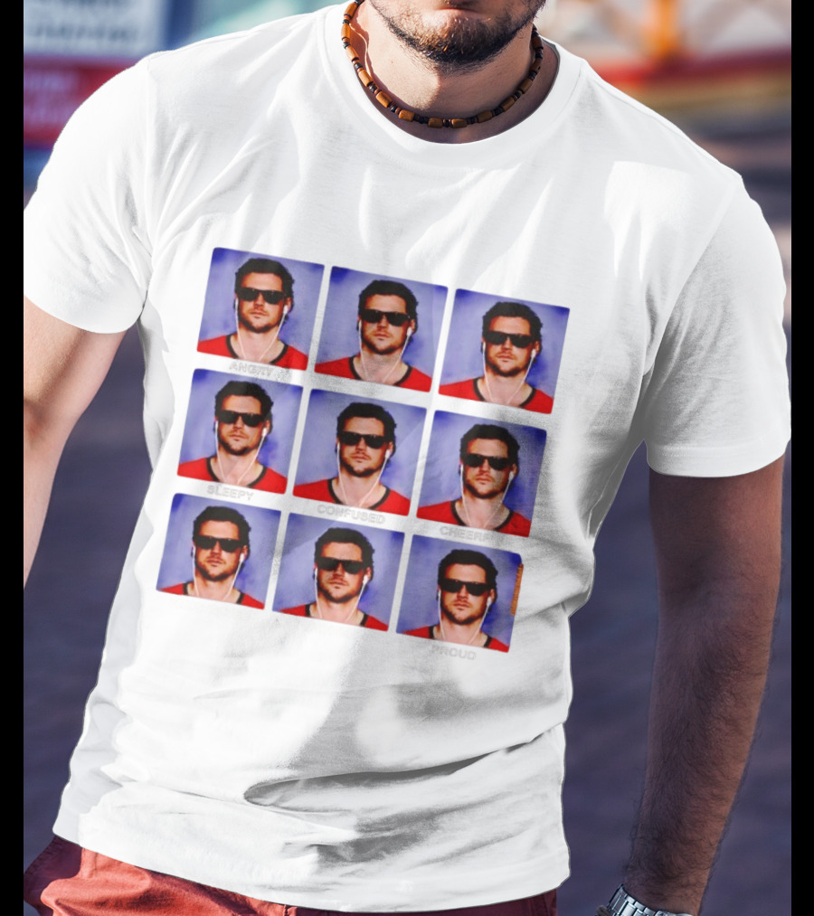 The Emotions Of Jarrett Stidham Angry Happy Sad Sleepy Confused Cheerful Frustrated Excited Proud T-Shirt