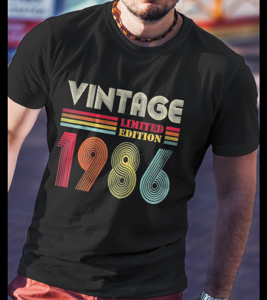 Vintage 1986 Limited Edition 40th Birthday Men Women 40 Years Old T-Shirt